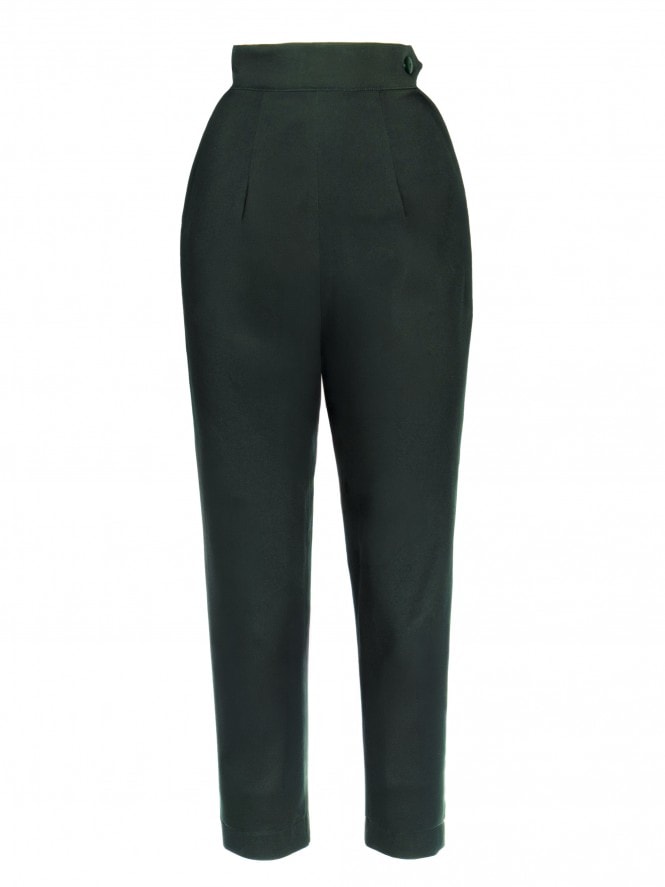 Stretch Pedal Pushers Dark Green