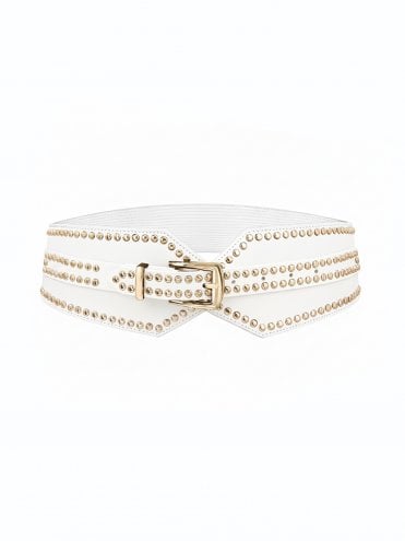 Studded Silhouette Cincher White