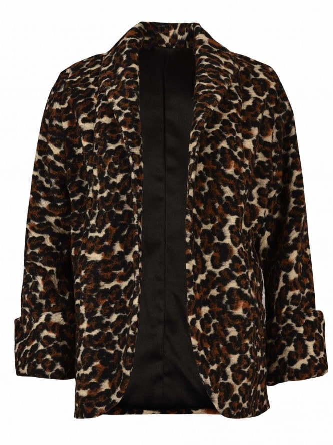 Swagger Jacket Fluffy Leopard