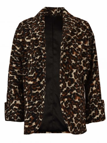 Swagger Jacket Fluffy Leopard