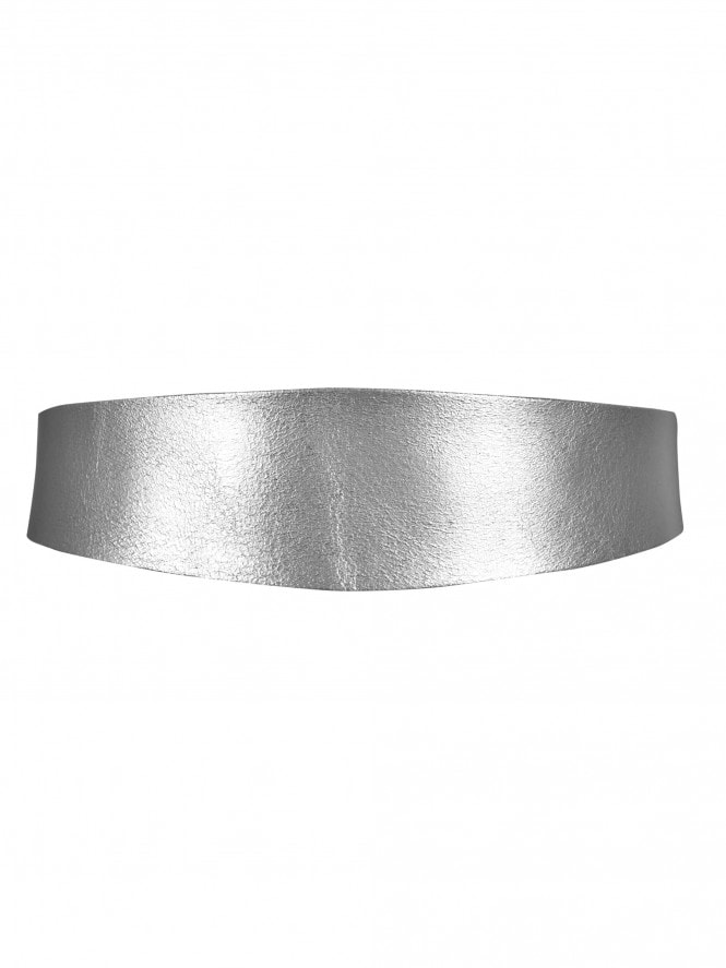 The Wasp Cinch Belt in Silver Leather