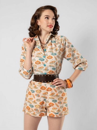 The Wasp Cinch Belt Rivet Gold Tan