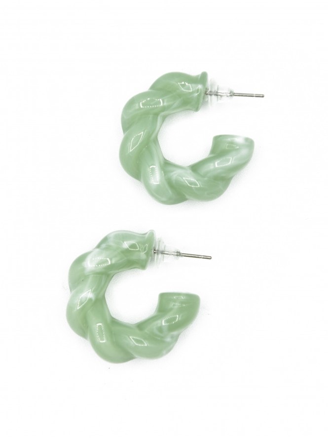 Twirl Hoops Earrings Mint