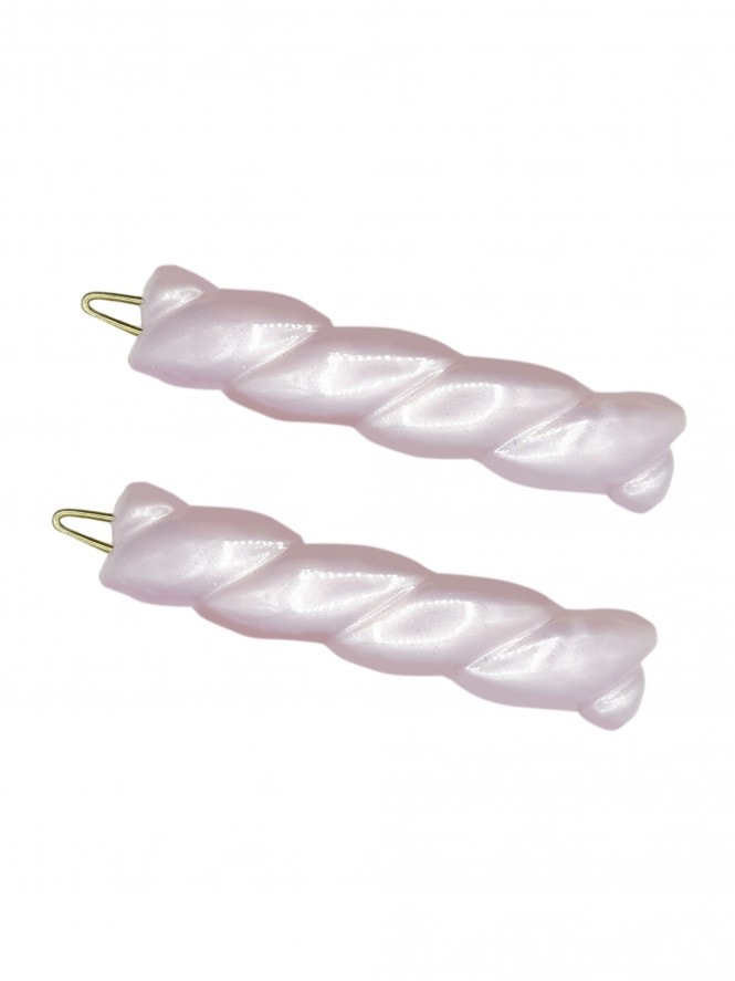 Vintage Twist Barrettes Set Lilac