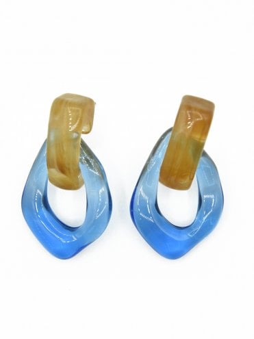 Water Drop Earrings Blue