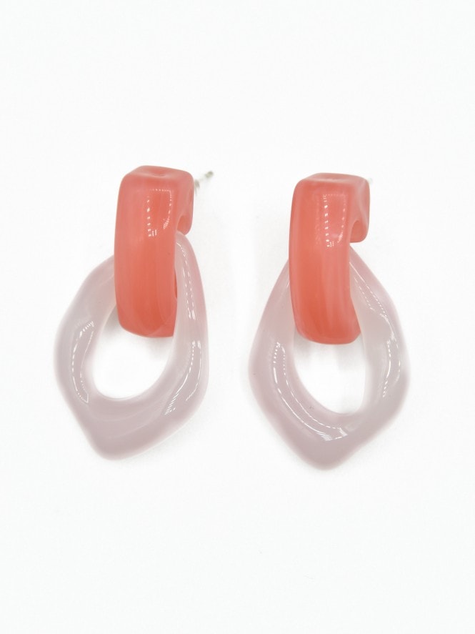 Water Drop Earrings Pink