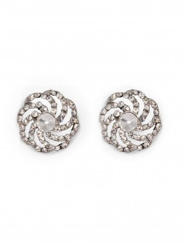 Whirlwind Crystal Stud Earrings