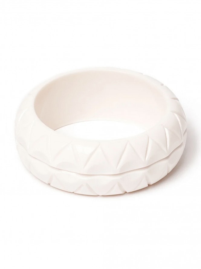 Wide Salty Heavy Carve Bangle