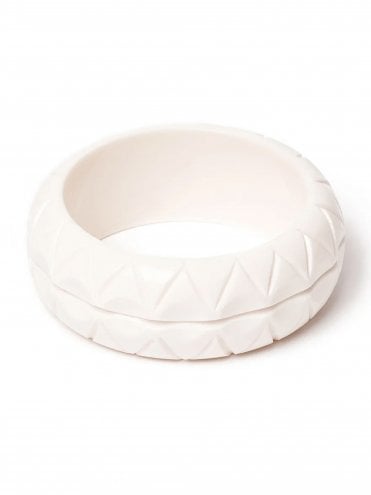 Wide Salty Heavy Carve Bangle