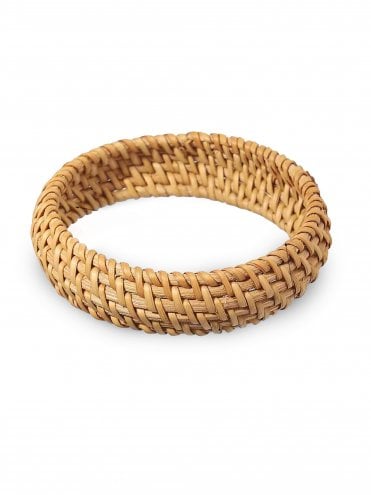 Woven Bamboo Bangle Slim