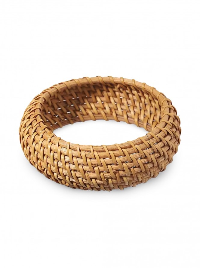 Woven Bamboo Bangle Wide